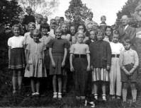 Skolklass i Fröskog tidigt 50-tal.