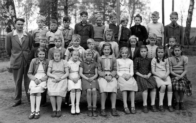 Fröskogs skola klass 3 och 4 1950