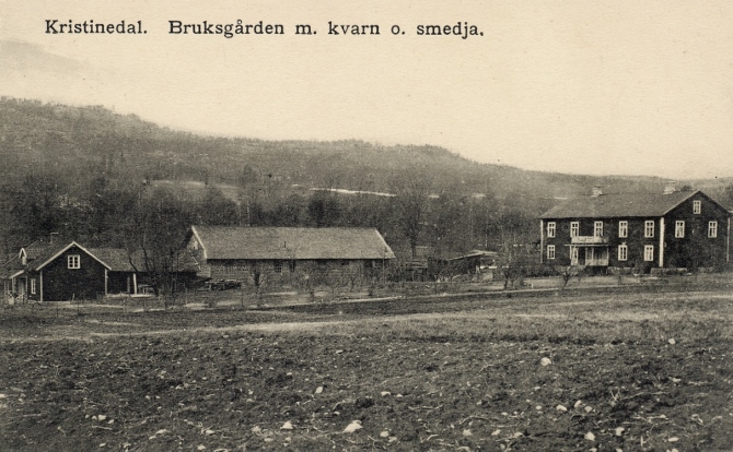 Bruksgården med kvarn och smedja
